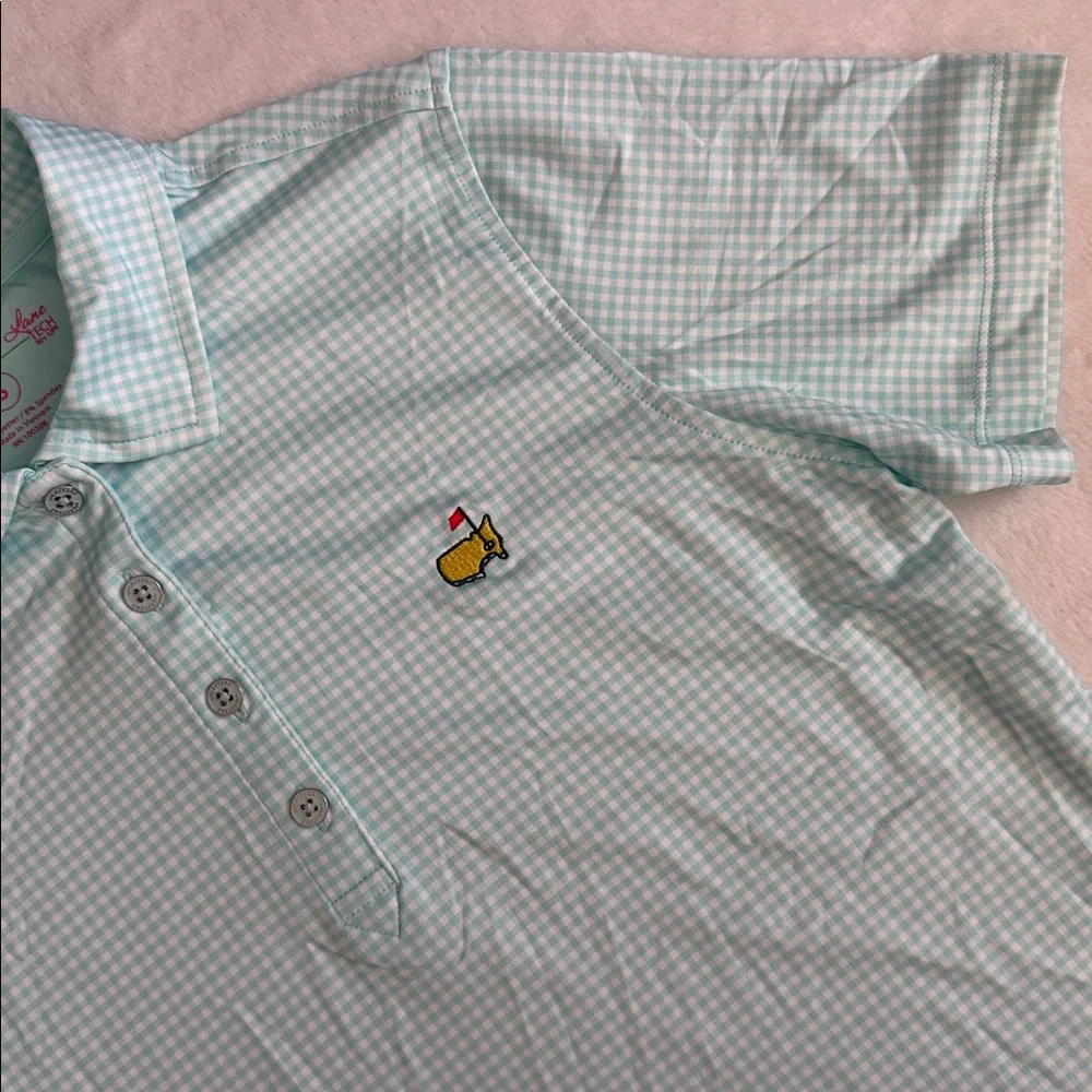 Magnolia Lane | 2016 Masters Tech Performance Golf Polo 50+ UPF Gingham Check S - Picture 7 of 15